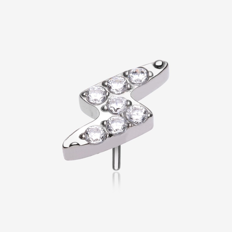 Implant Grade Titanium OneFit Threadless Lightning Bolt Sparkles Top Part