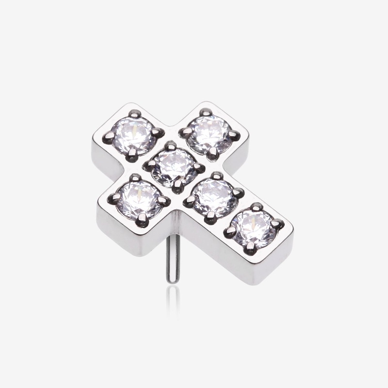 Implant Grade Titanium OneFit Threadless Multi-Gem Cross Top Part