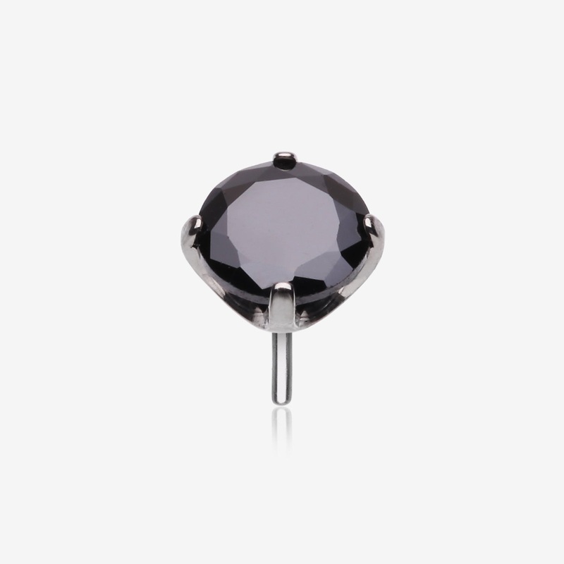 Implant Grade Titanium OneFit Threadless Prong Claw Set Sparkle Gem Top Part 2mm