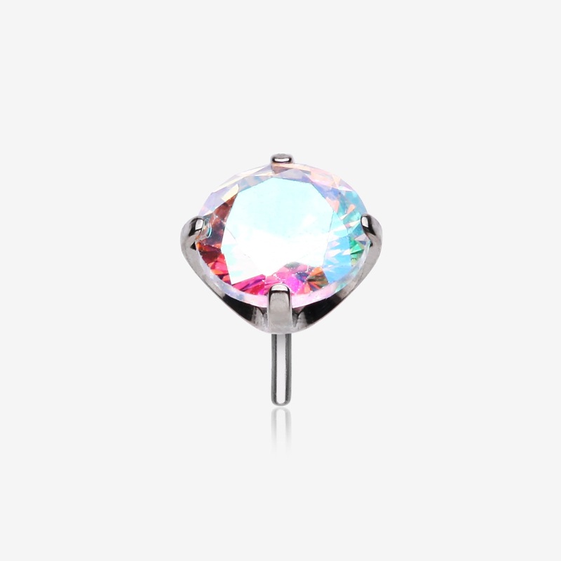 Implant Grade Titanium OneFit Threadless Prong Claw Set Sparkle Gem Top Part 4mm